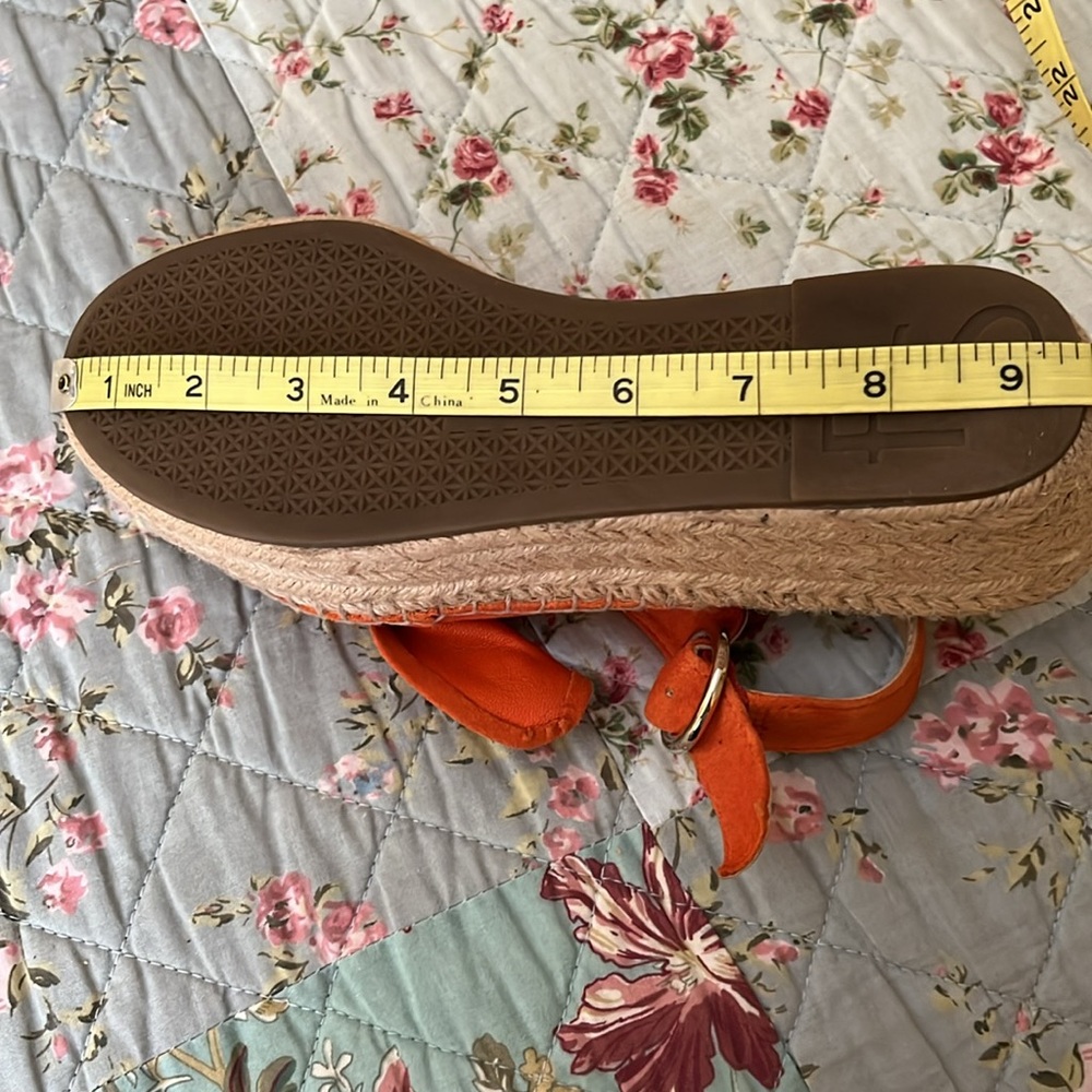Women's Franco Sarto Tangerine Pirouette Suede Espadrille Slingback Sandals. 7M - Picture 16 of 16